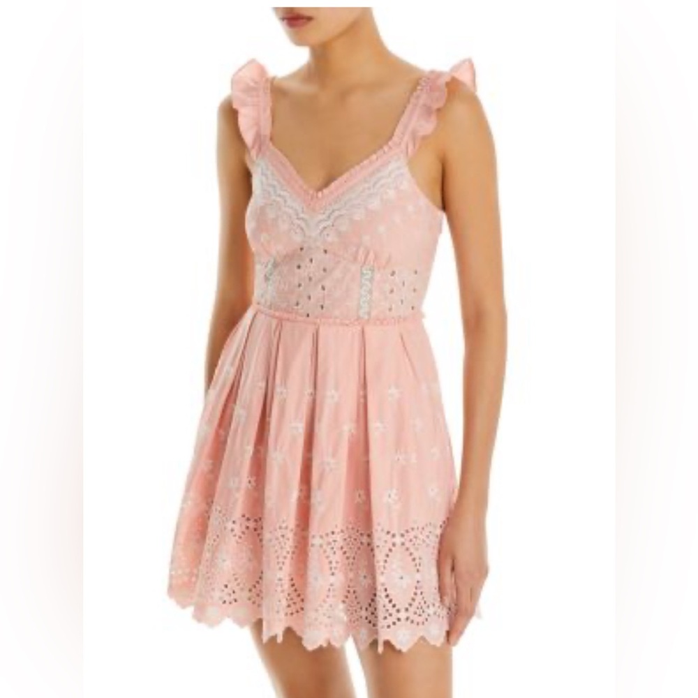 LoveShackFancy Mochi cotton eyelet mini dress